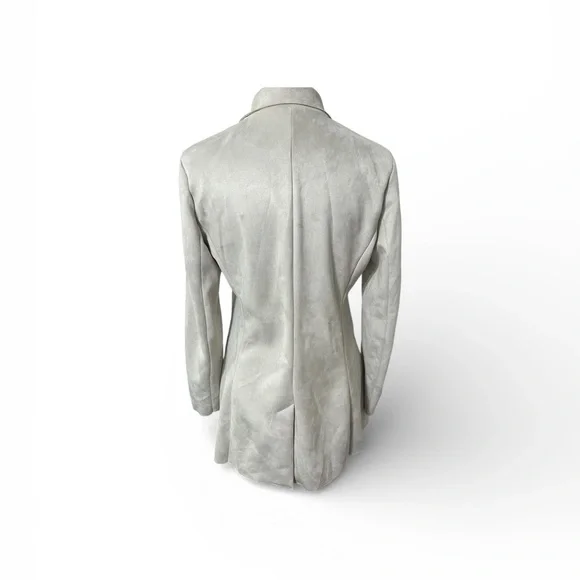Zara Basic, Light Gray Women's Blazer - Picture 3 of 7